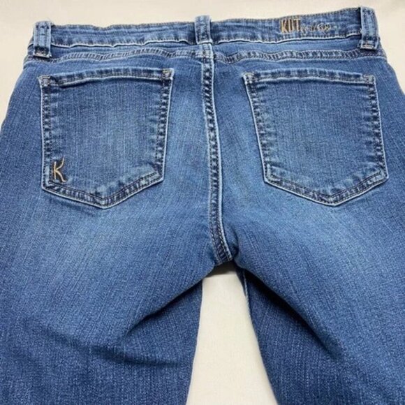 KUT From The Kloth Blue Jeans Women's 4 Carlo Ankle Skinny Raw Hem Medium Wash - Picture 14 of 15